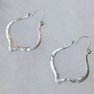Hammered silver earrings